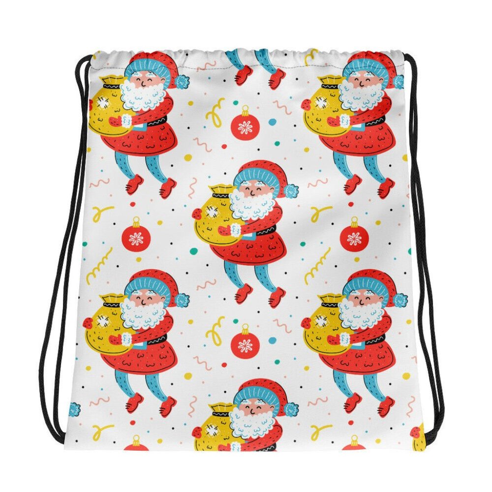 Holiday Cute Pattern Winter Christmas Drawstring